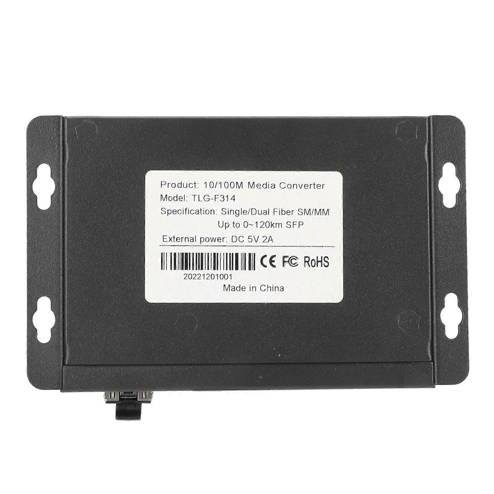 SFP Fiber Media Converter 1 Optical Port 4 Electrical Port Up To 120km RJ45 Port Ethernet Fiber Switch 100240V UK Plug