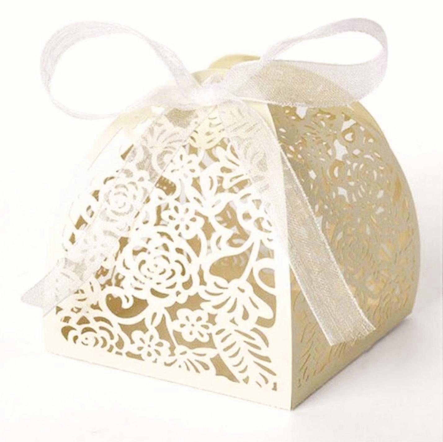 10 Pieces Paper Boxes Retro Craft Candy Chocolate Gift Wrapping Boxes for Wedding Party Birthday Baby Shower