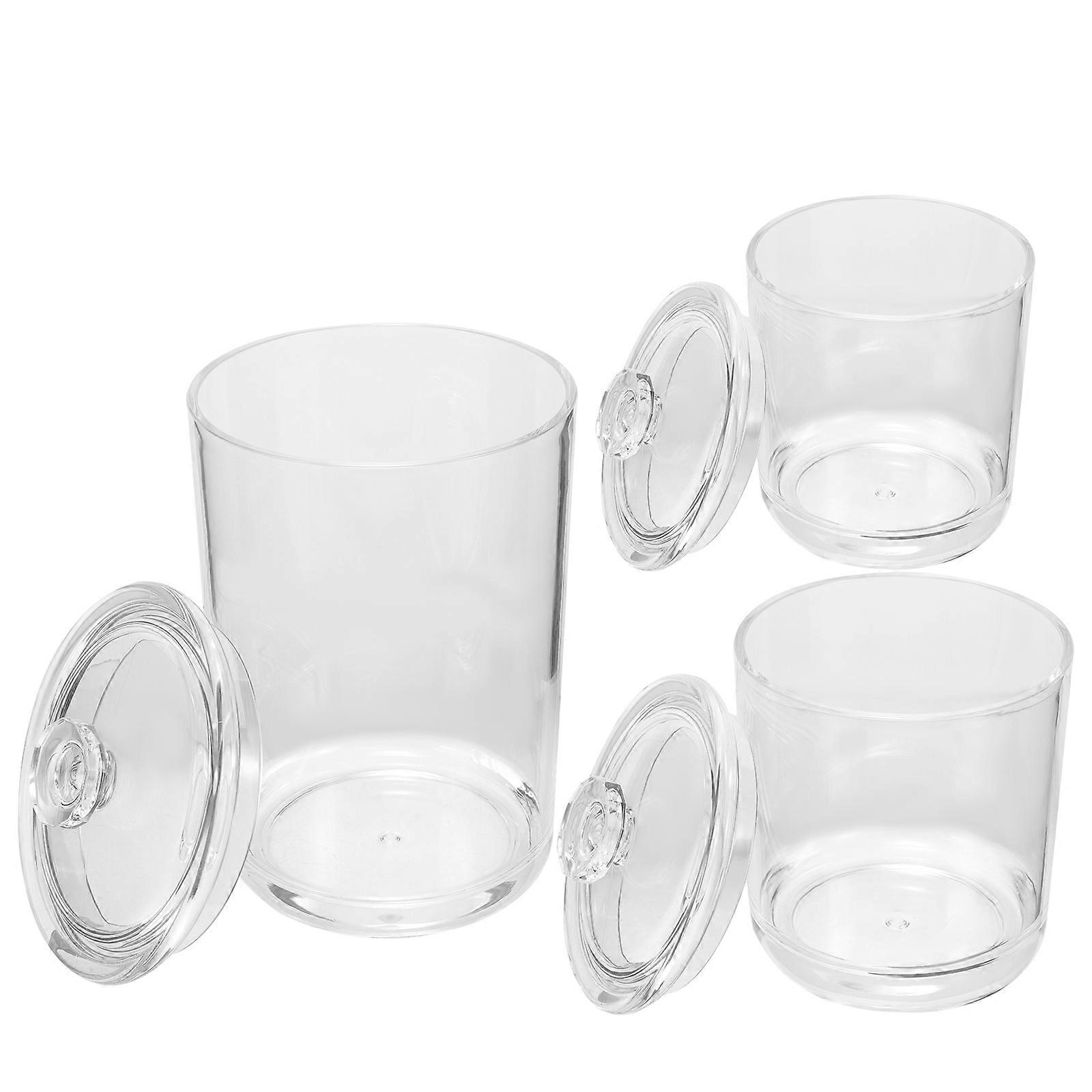 Transparent Storage Jar Sweets Jar Compact Size Store Dry Food Desk Display Material 3Pcs