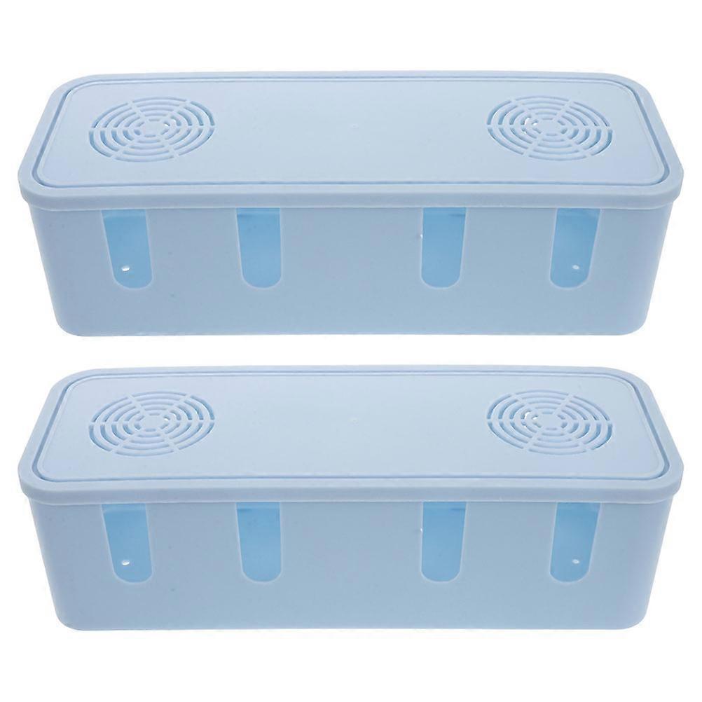 Cord Organizer Box for Charging Adapter 2Pcs High Capacity Desk Cable Keeper