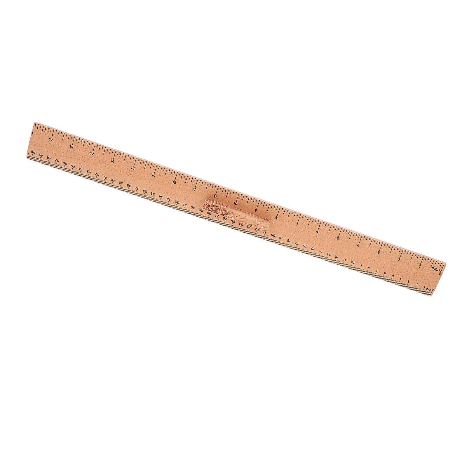 Wood Scale Ruler for Fabric Measuring Tool Clear Single Sided Wooden Ruler