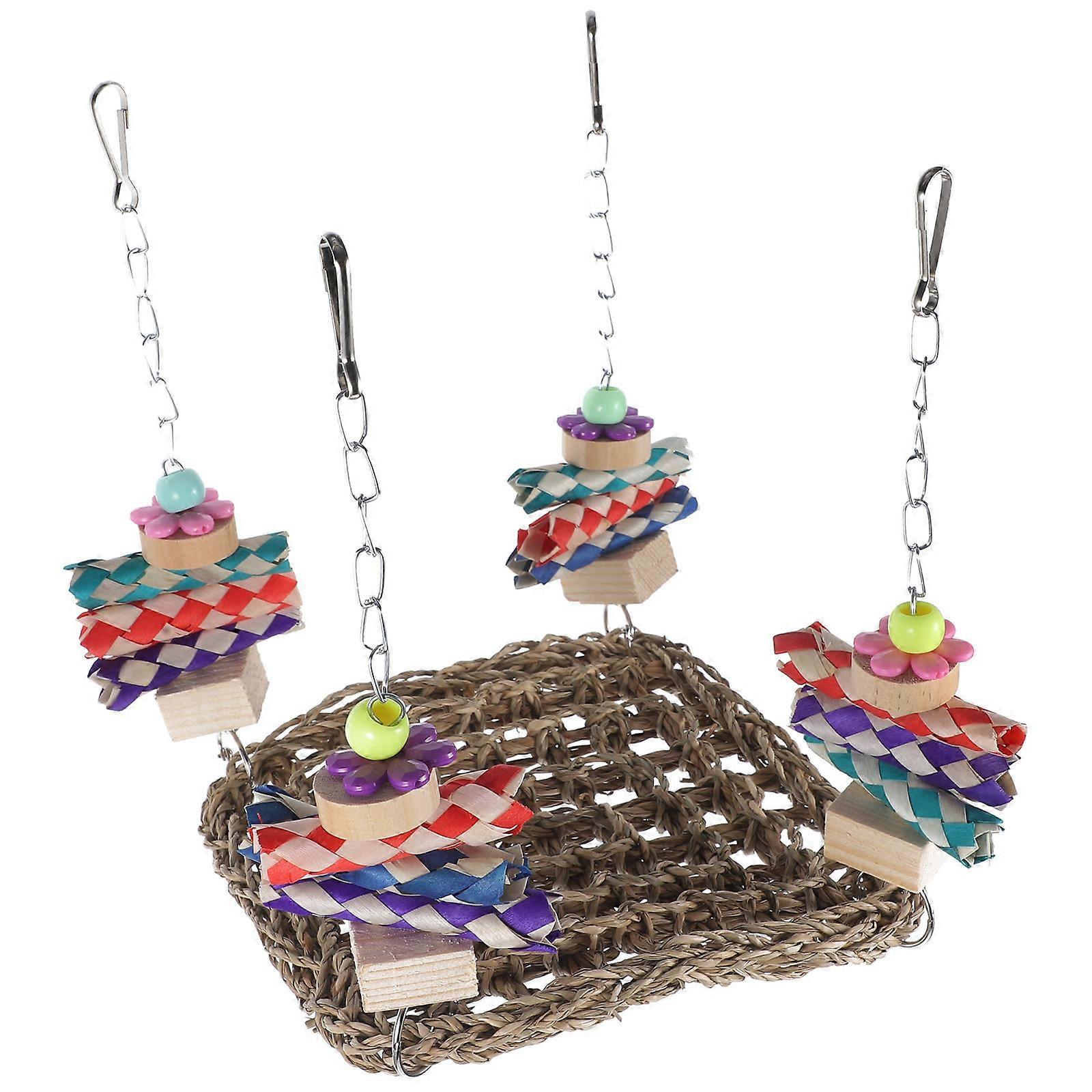 Parrot Hanging Toy Bird Swing for Climbing Birdcage 2Sets