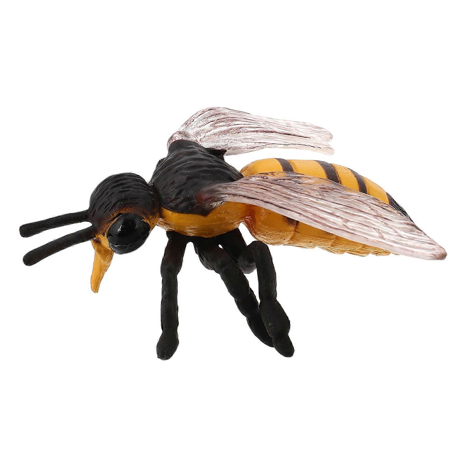 Bee Ornament Insect Model for Children Learning 3Pcs Realistic Plastic Toy