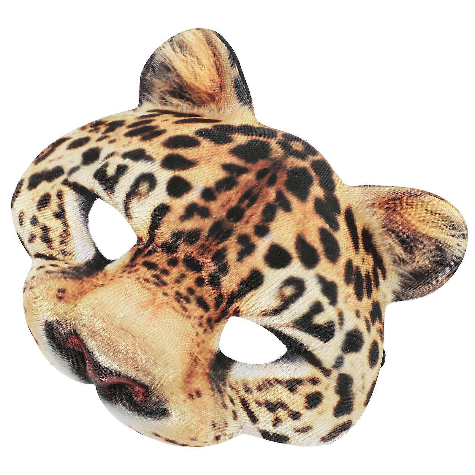 Leopard Animal Face Mask Eva Masquerade Mask for Party 3Pcs