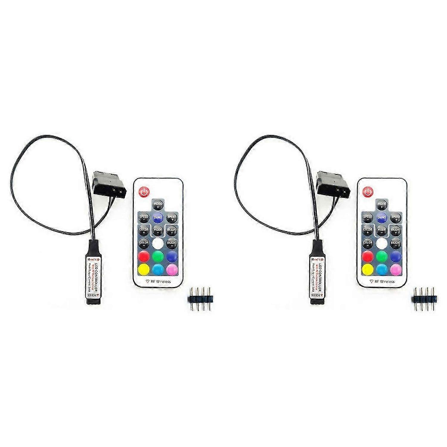 Computer Fan Lighting Effect Controller,5V 3-Pin/12V 4-Pin RGB Fan