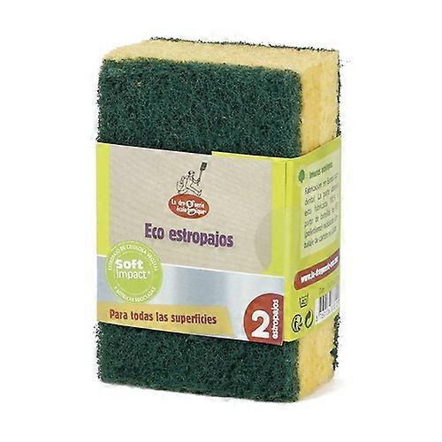 Green Hard Scourer Sponge 2 units (Green)