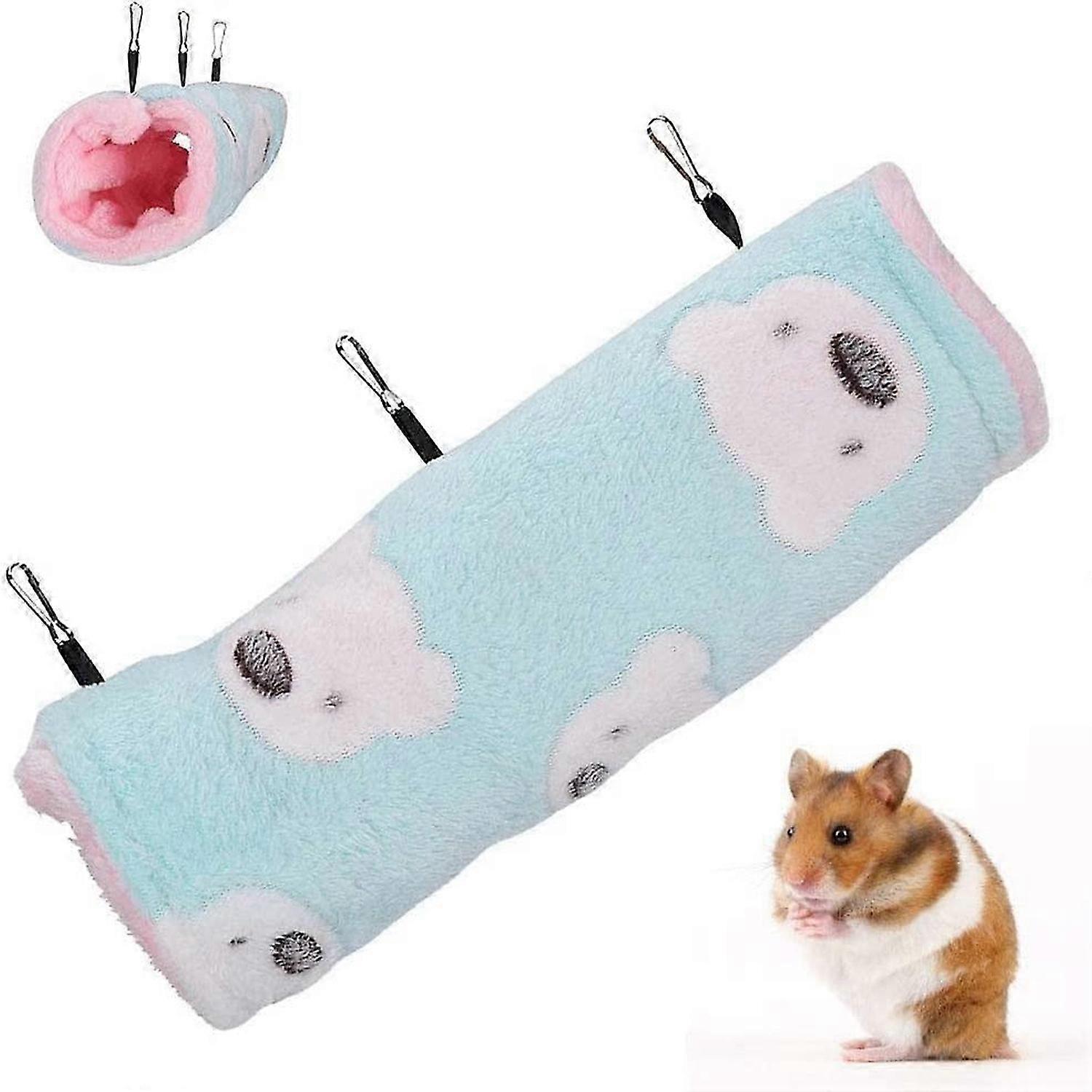 Hamster Tunnel Nest, Plush Soft Hanging Tunnels and Tubes Hanging Hamster Toys for Small Animals(M)