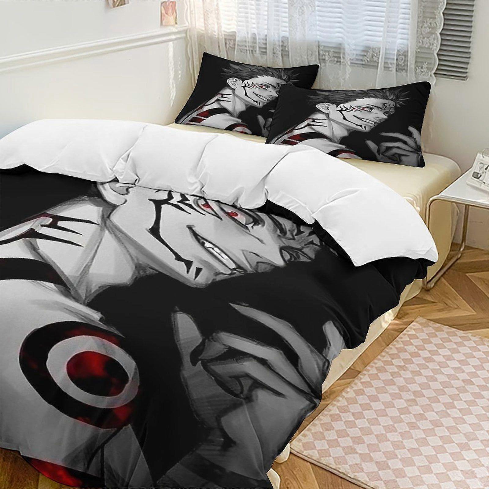 a576 Jujutsu Kaisen Anime Hjemmeseng 3-delt sæt, klassisk japansk anime polyester vask studerende sovesal sæt jfr576
