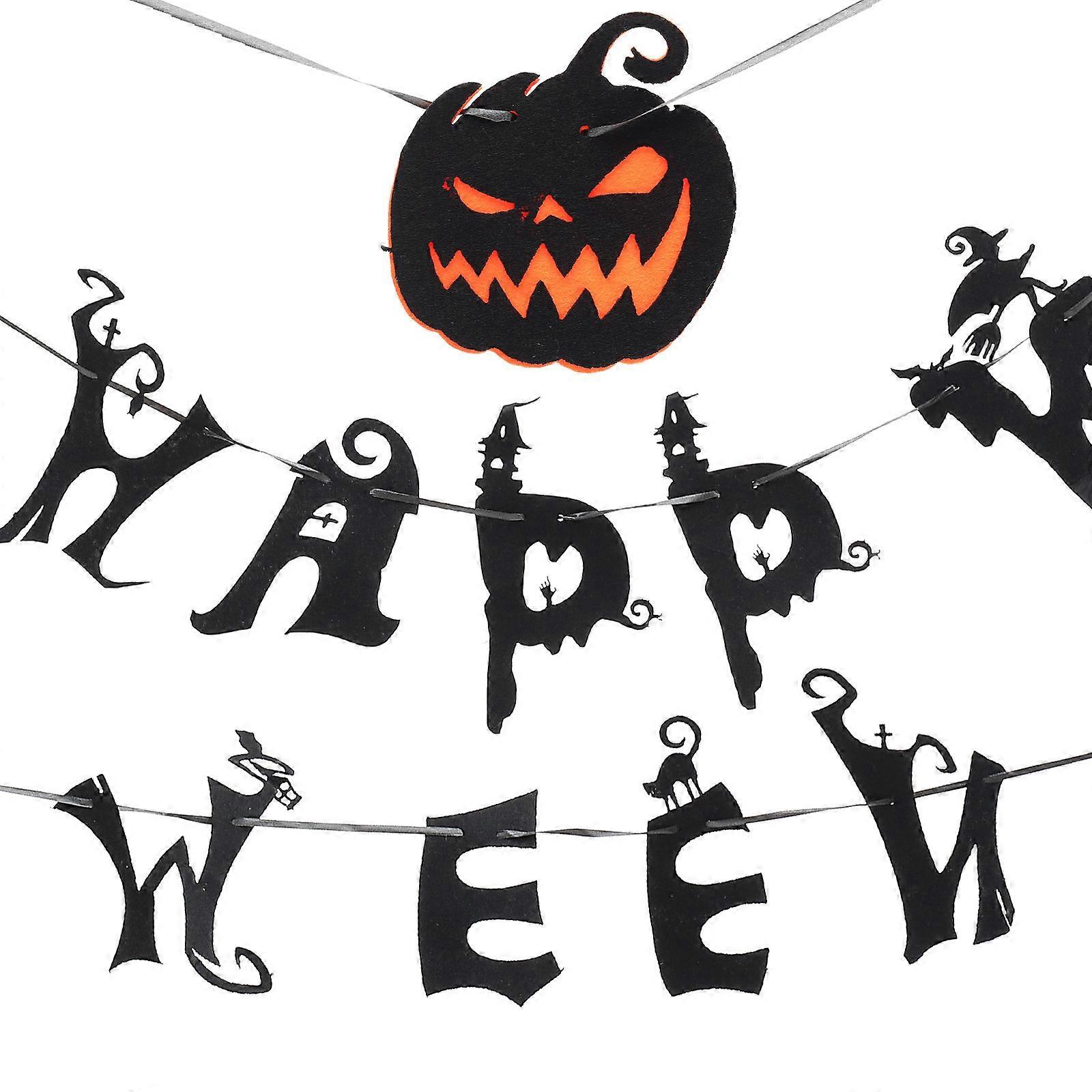 Happy Halloween Banner Party String Flag for 5Sets Decorative Garland