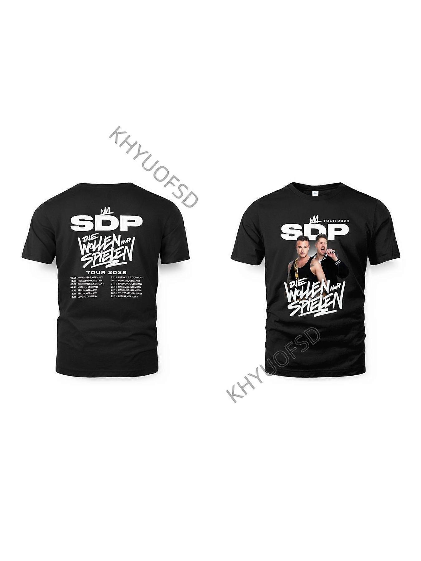 2 Seitein SDP Tour 2025 T Shirt Die Wollen Nur Spielen Tour Shirt-DSFHK168