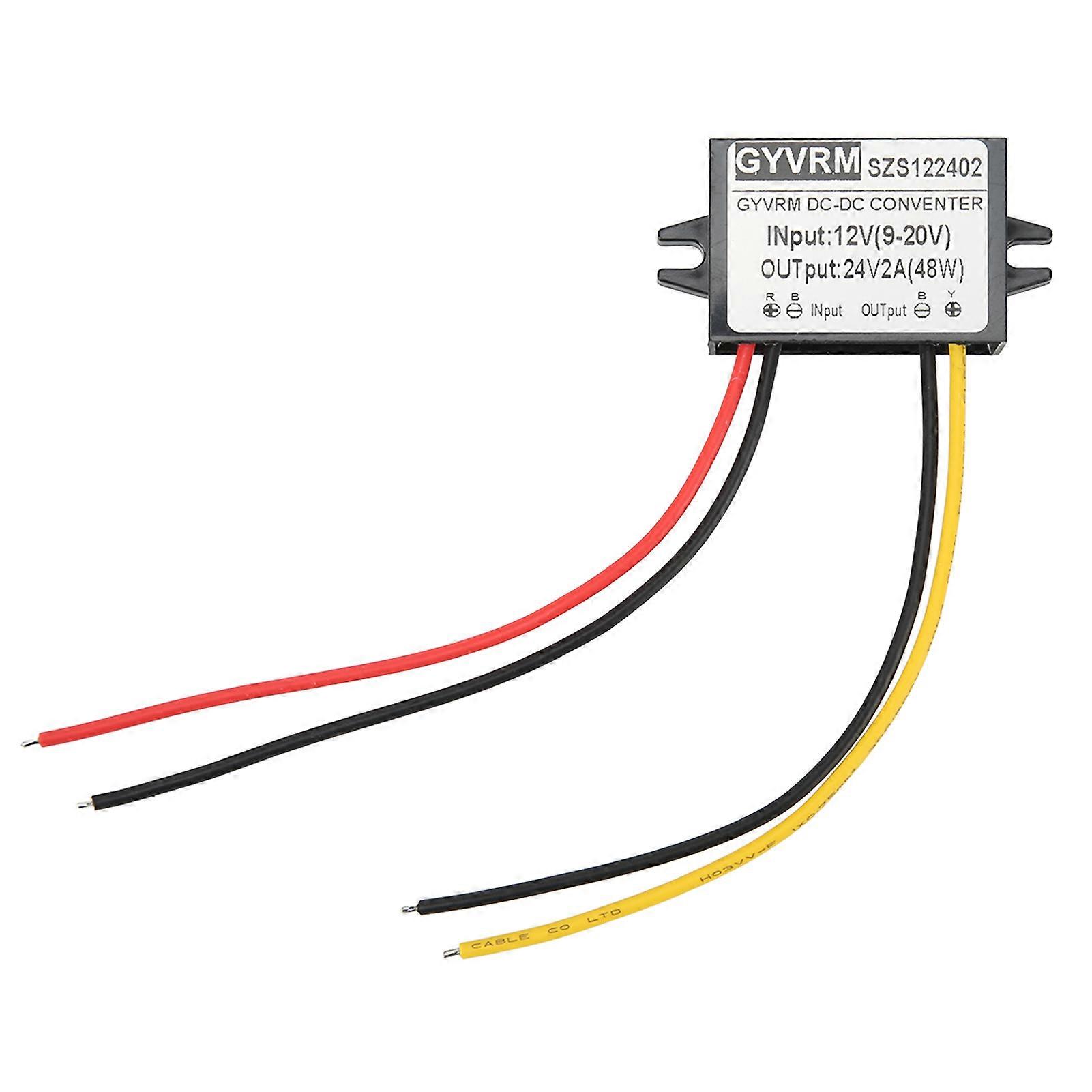 Module élévateur de tension CC vers CC, boîtier PP étanche IP67, convertisseur de tension élévateur 12 V 9-20 V vers 24 V 2 A