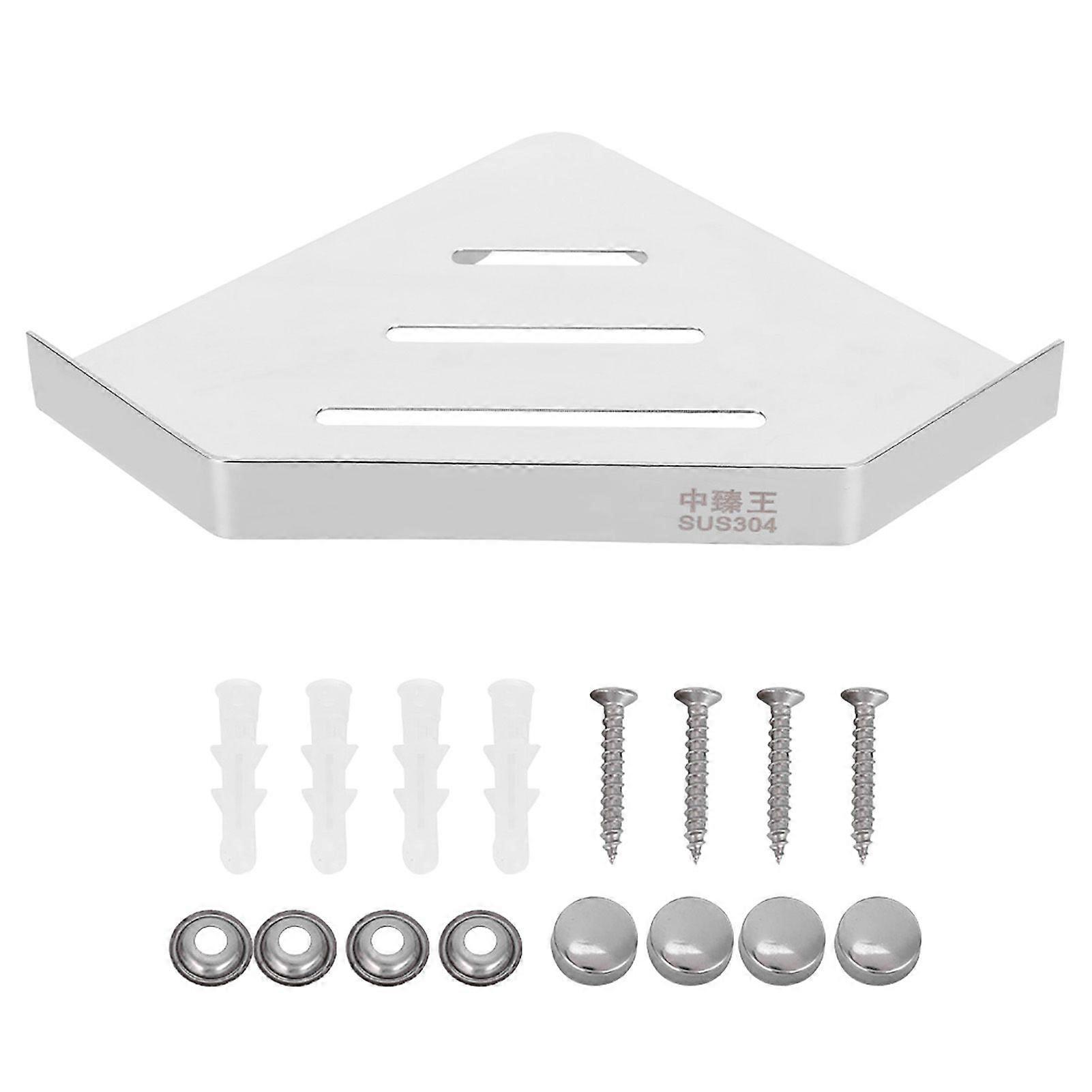 Wall Mounted Shower Corner Shelf Storage Rack Organizer Holder Container for BathroomPunching Type