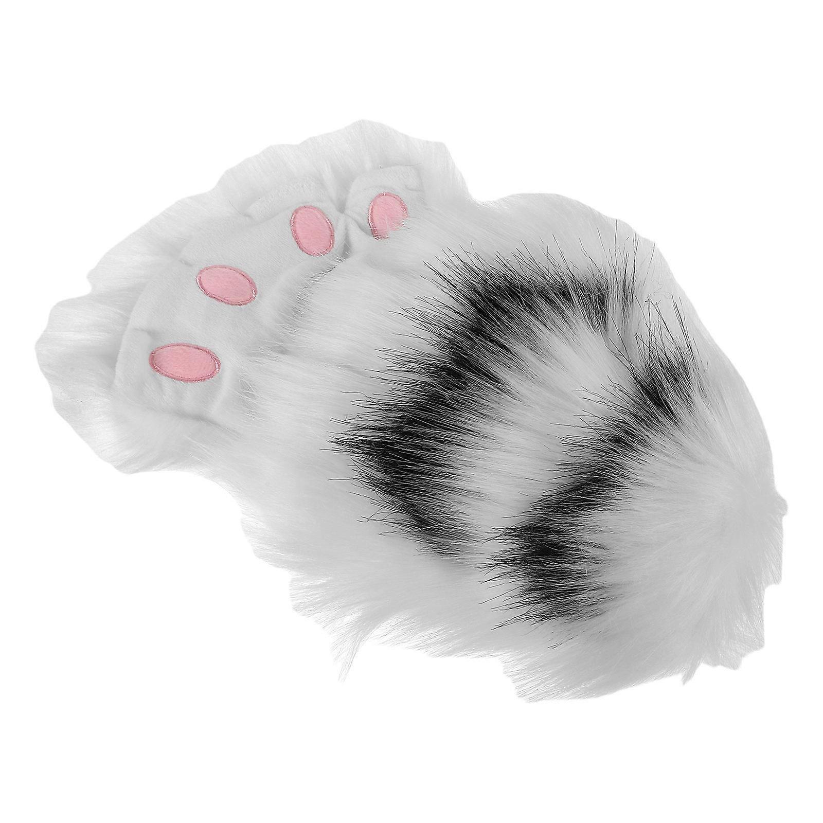 Cute Furry Gloves Cat Paw Gloves for Performances 5Pairs Comfortable Mittens
