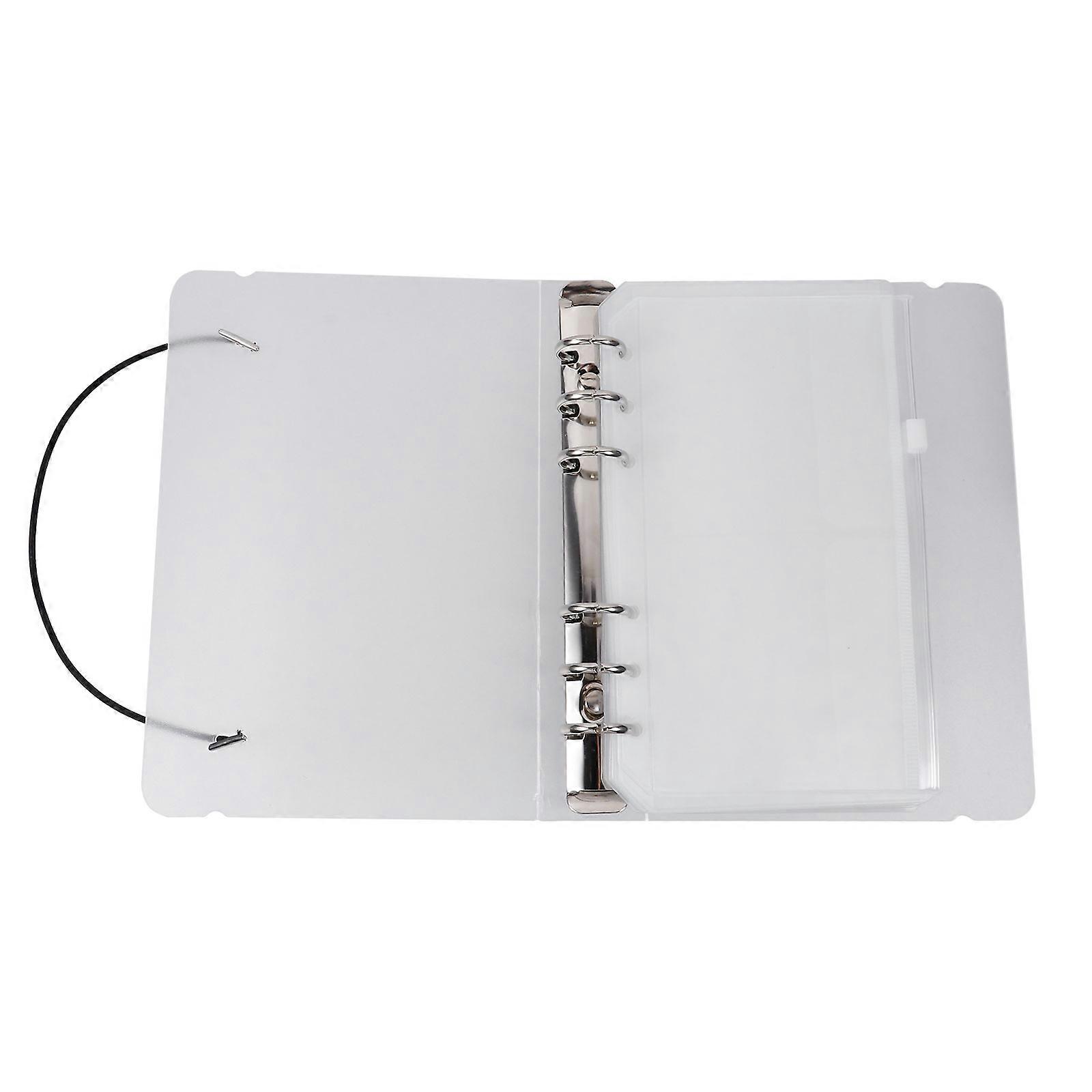 Plastic Loose Leaf Stickers Storage Pouch for DIY Use with 2Sets Transparent