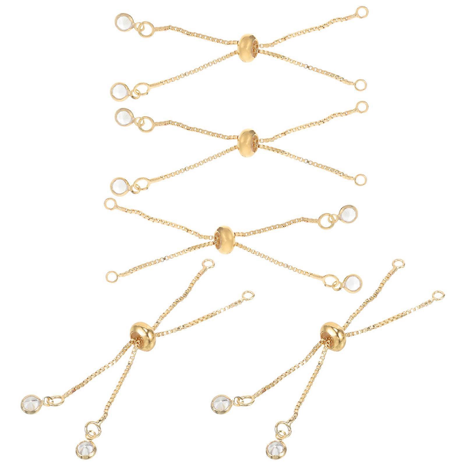 Copper Bracelet Extender Chains Slider Adjustable for Bracelet 25Pcs