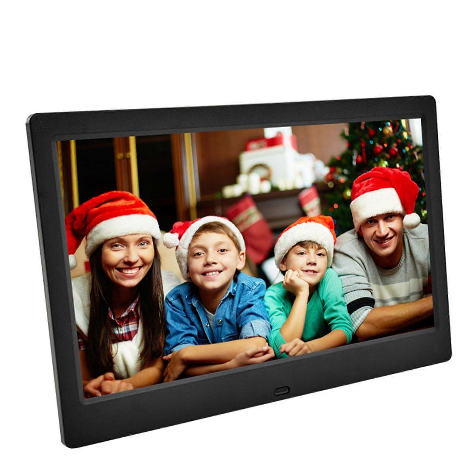 1024 * 600 IPS Screen Mini Digital Photo Frame 10Inch Advertising Display Player Calendar Alarm Clock Black