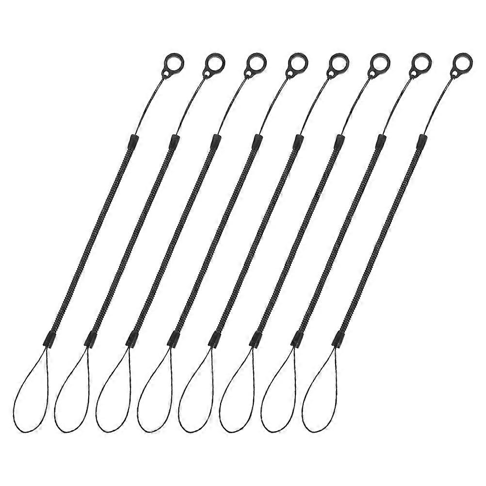 Stylus Strap Black Elastic Tether Lanyards with 24Pcs for Pen Security