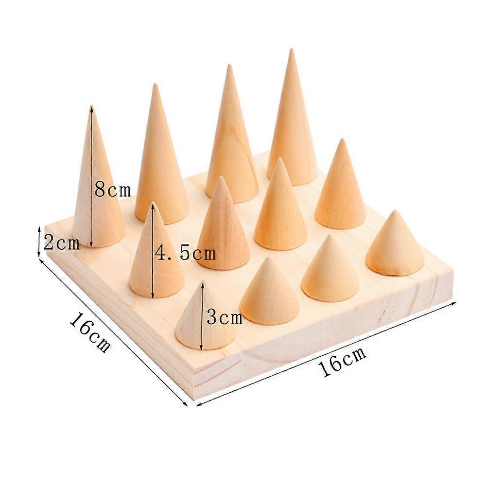 Jewelry Display Rack 2Pcs Cone Storage Case Organizer Ideal For Personal Use Retail Display Square Shape