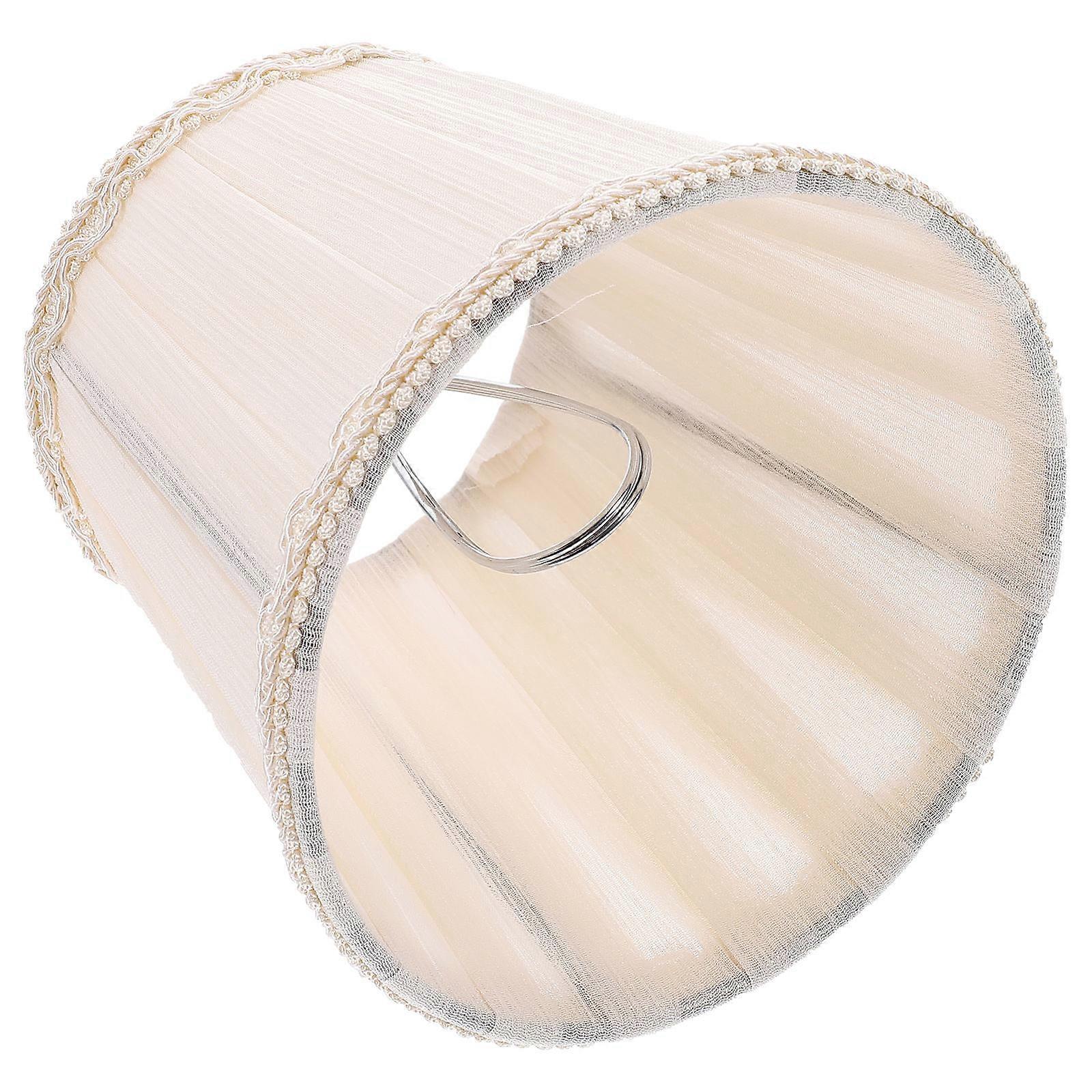 Beige Cloth Lampshade E14 Lampshade Replacement for 3Pcs Home Decor