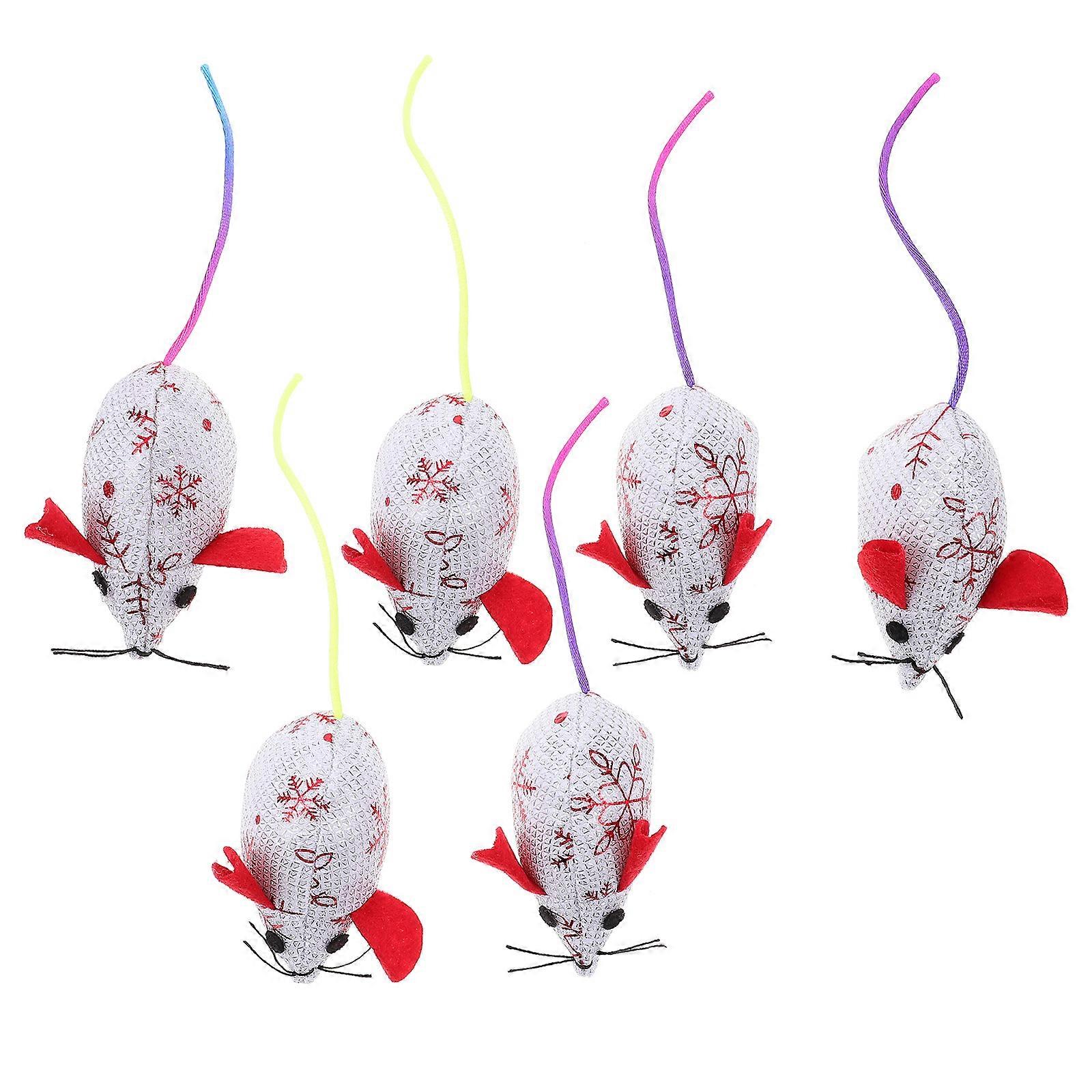 Cat Mouse Toys Plush Mouse Shape Toy for Indoor Cats 30Pcs