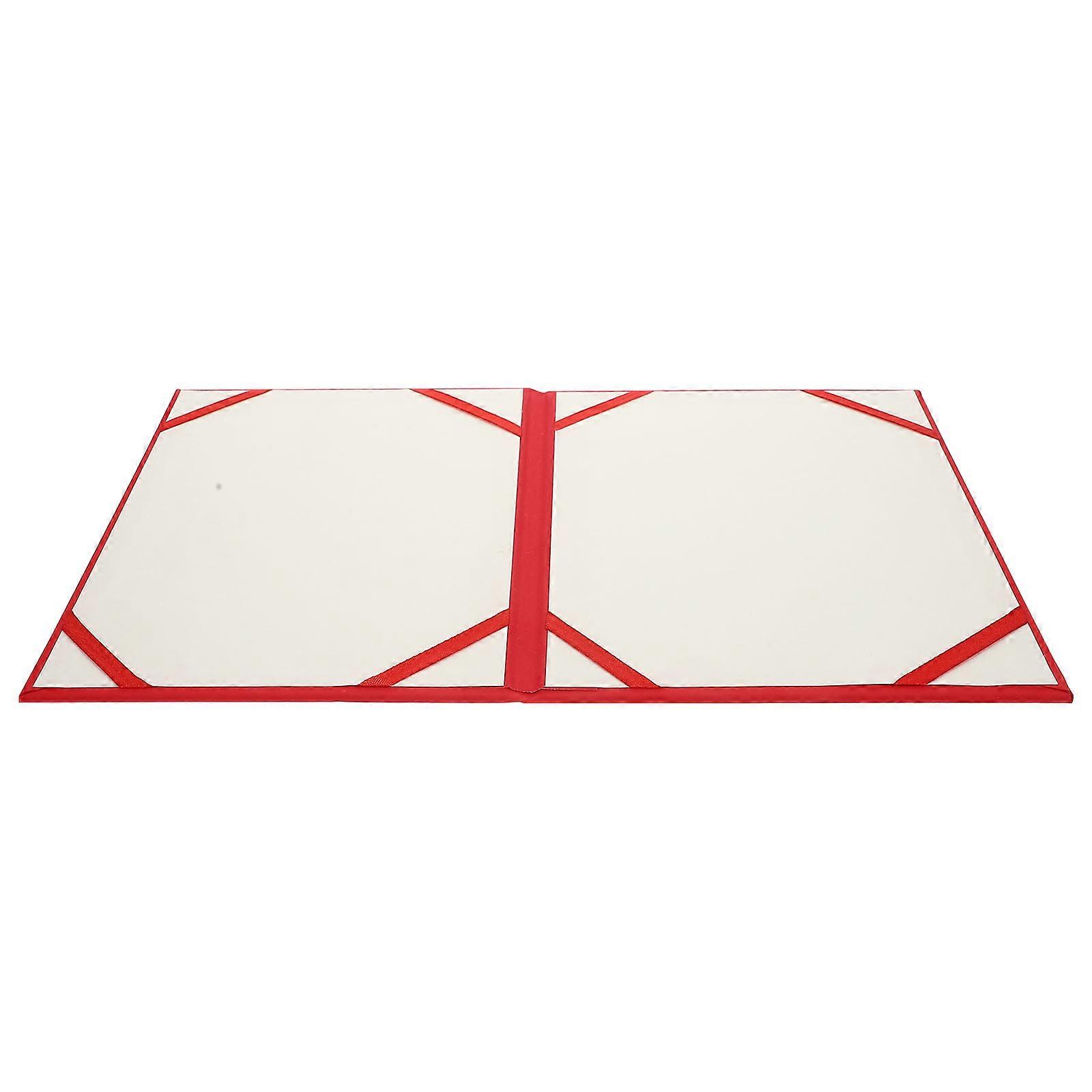 Red Certificate Paper Holder for Protection 3Pcs Document Cover