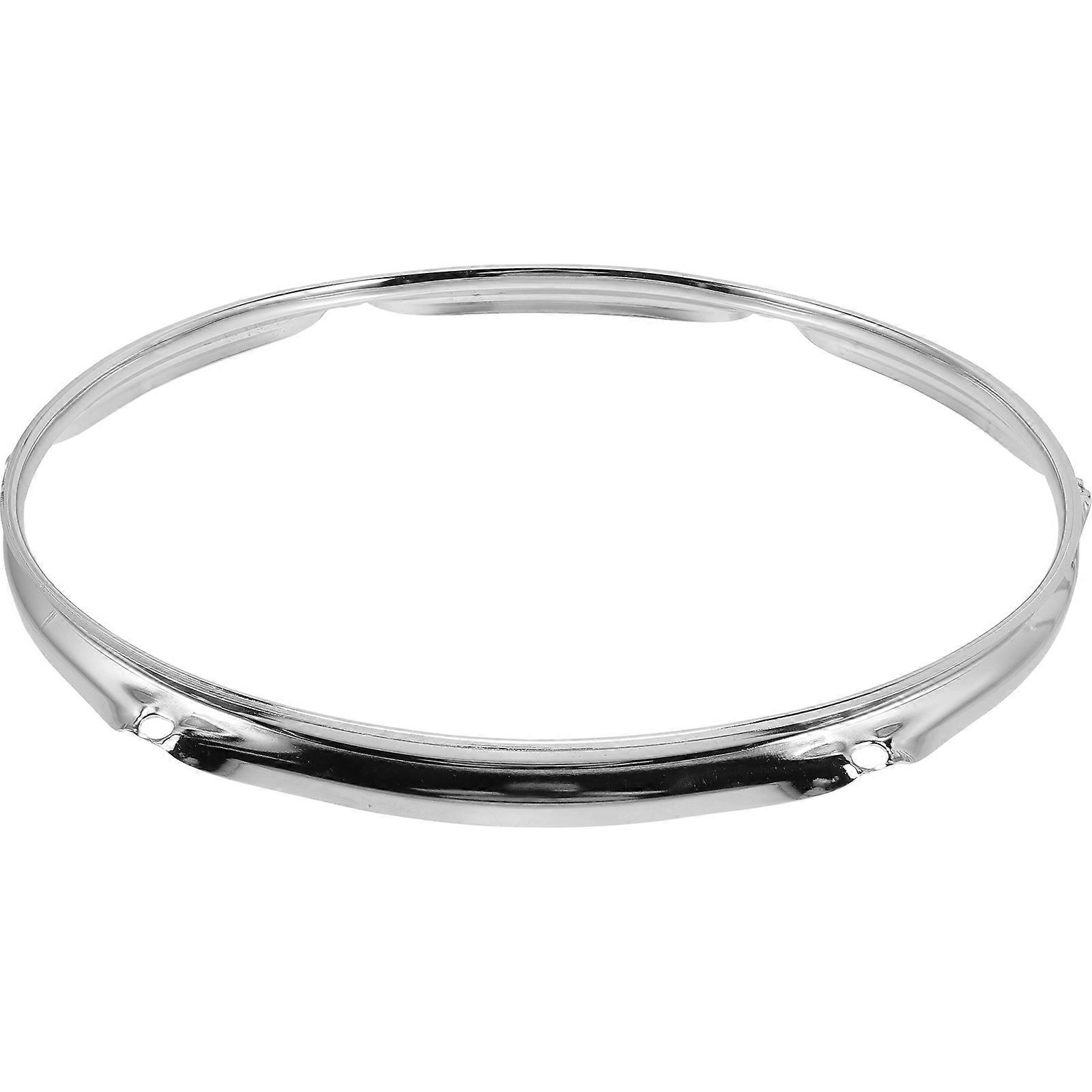 Snare Drum Hoop 2Pcs Silver Percussion Instrument Accessory For Snare Drum Produce Clear Sound Replace Broken Parts