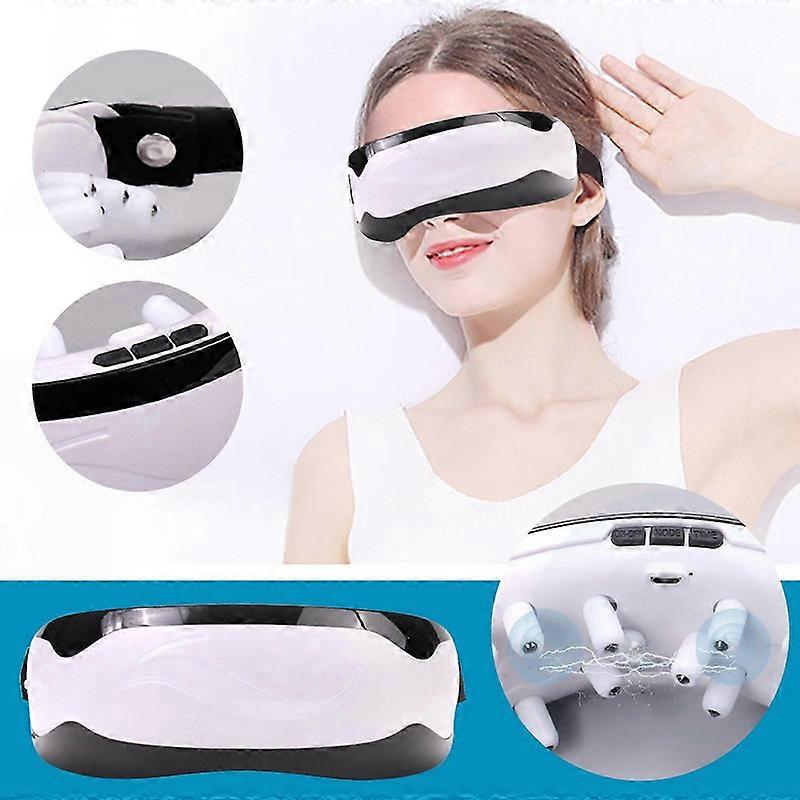 Magnetic Therapys Eye Mask With Vibration & Pulses Massage 22 Magnets 9-Mode Automatic Cycle Timing Rechargeable Reduce Eye Dark Circles Improve Sleep