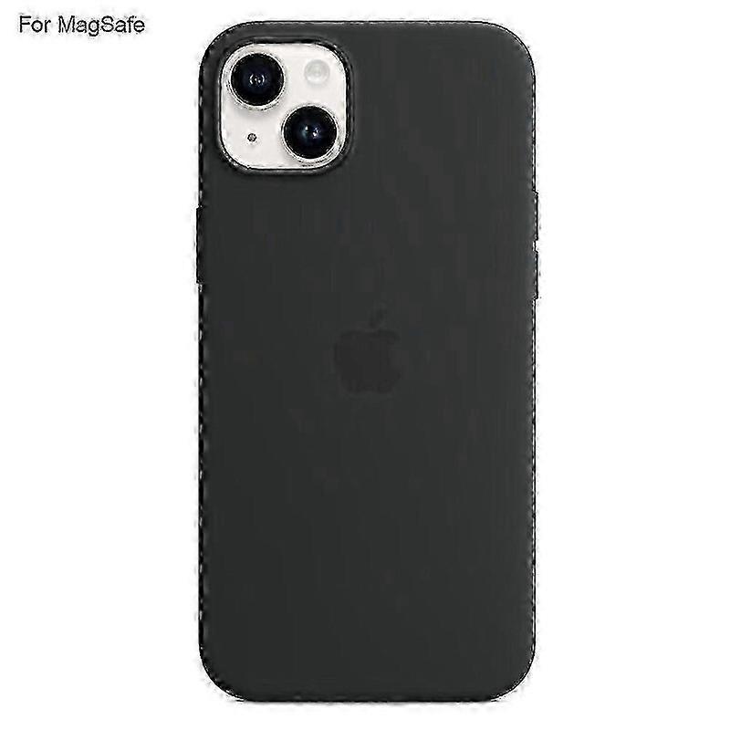 For iPhone 14 Liquid Silicone Protective Case with MagSafe Compatibility and Integrated PopSocket Grip