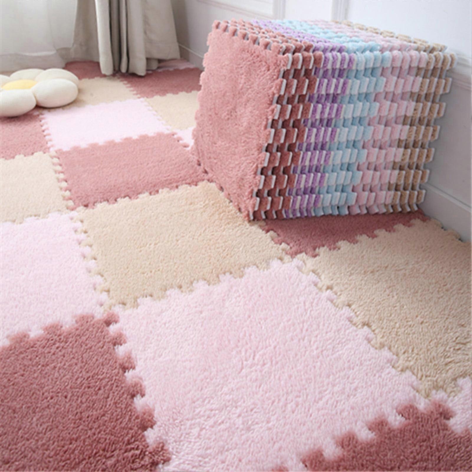 Pink Season 2Pcs Area Rugs, Compatible with home decor, non-fading, anti-shedding, dense fluff, no pilling, sound insulation EVA foam mat carpet