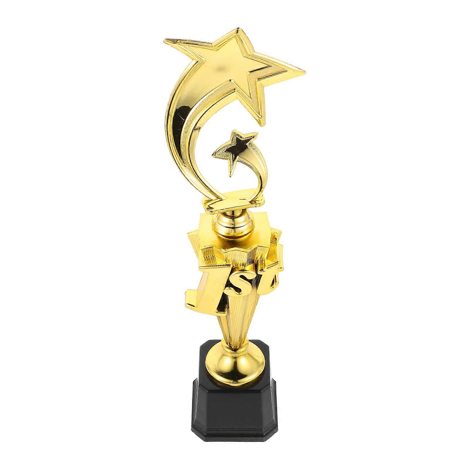 2Pcs Golden First Place Trophy Award Featuring Star