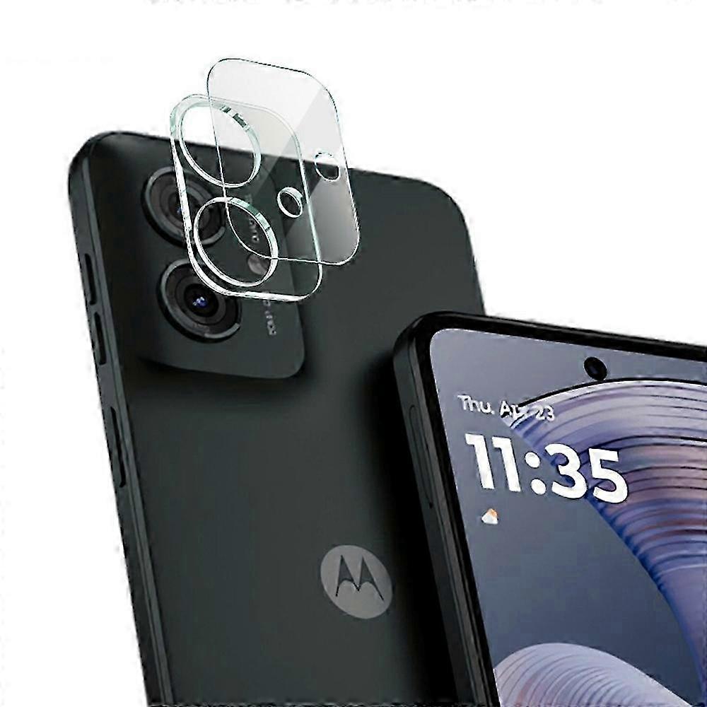 IMAK Acrylic Lens Cap with Tempered Glass Camera Lens Protector for Motorola Moto G55 5G