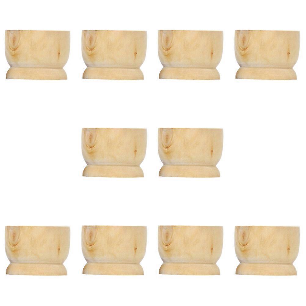 Colorful Wooden Easter Egg Holder for Home Use 10Pcs Set