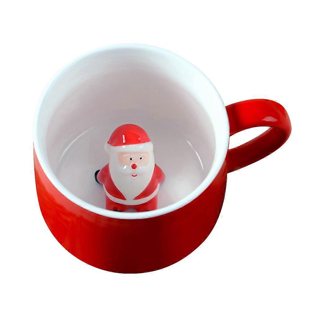 Ceramics Cup Coffee Mug for Drinking Coffee 2Pcs Red Three-Dimensional