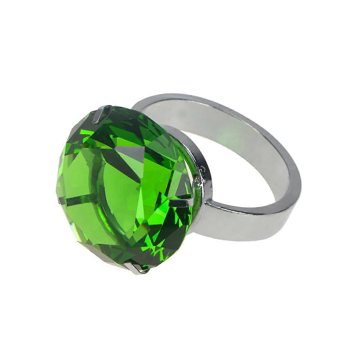 Crystal Napkin Ring Holders Napkin Ring for Wedding 2Pcs Green