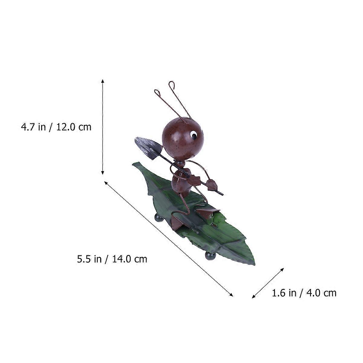 Multi Colored Iron Ant Figurine for Bedroom Study Room Modern Design 1Pcs