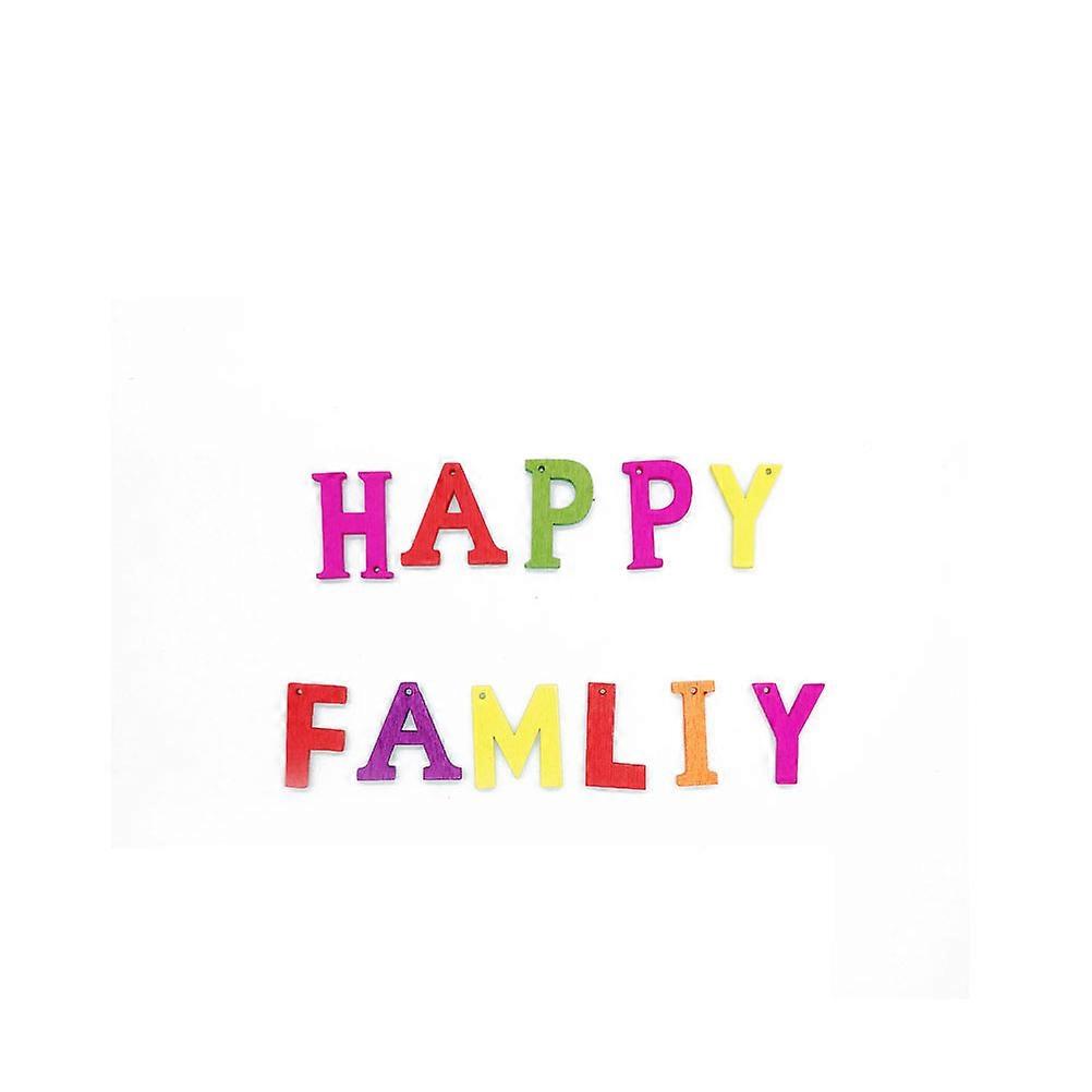 Assorted Color Letter Wooden Slices for DIY Crafts 200Pcs Colorful Wooden Pieces