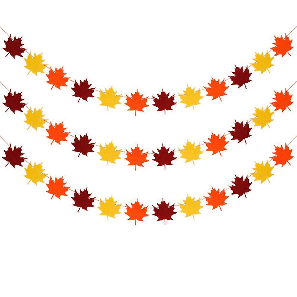 Maple Leaves Bunting for Decoration Colorful Garland