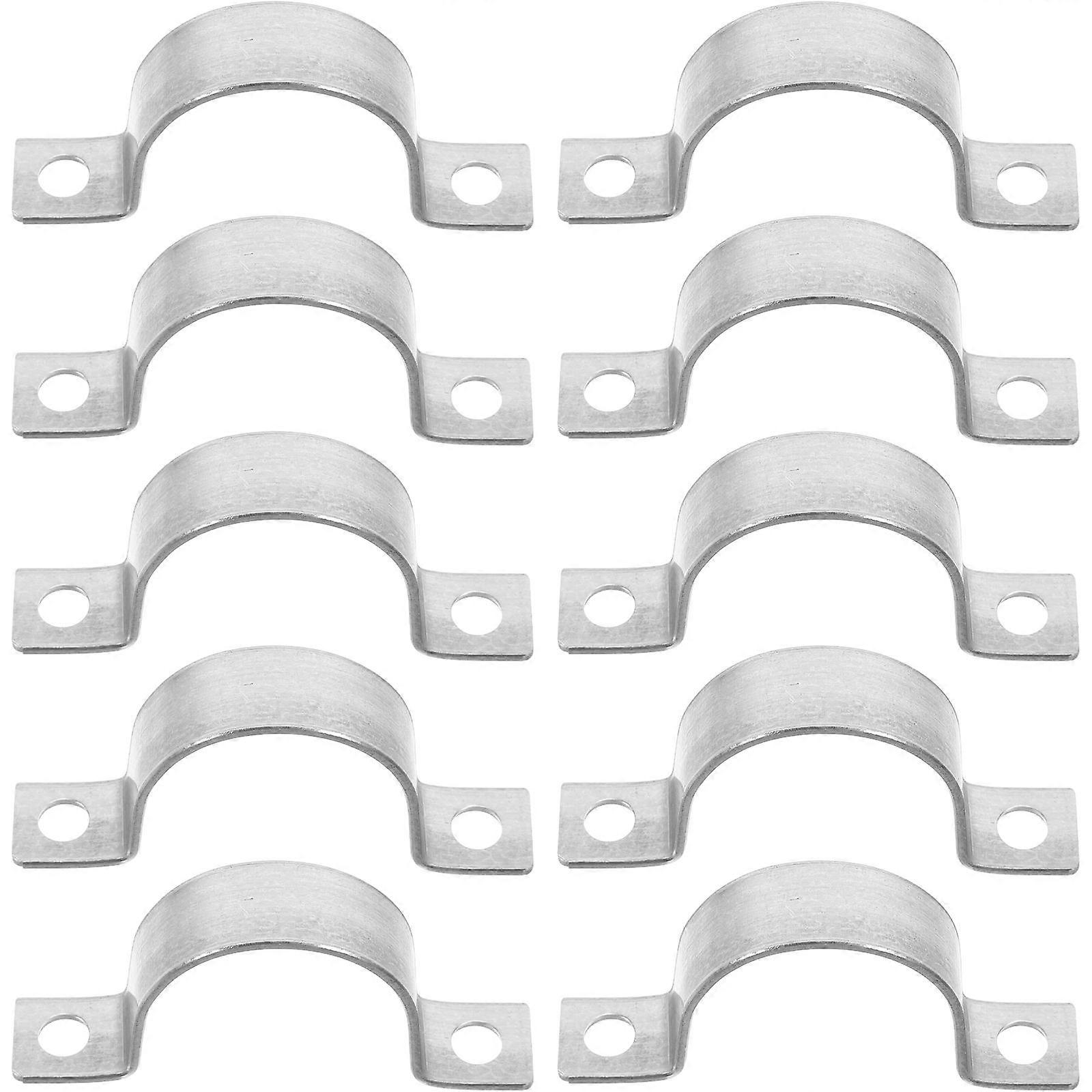 Heavy Duty Galvanized Pipe Clamp for Cable Fixing 40Pcs Silver Wall Mount Bracket