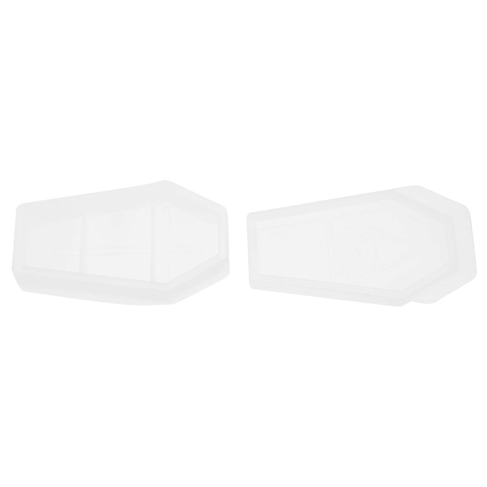 Coffin Shape Storage Box Mold for DIY White Silicone 4Sets