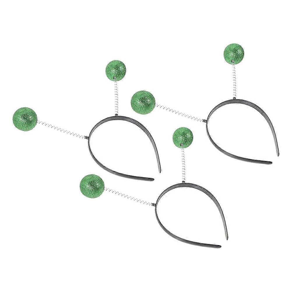 15Pcs Cosplay Headbands with Green Glitter Balls Accessory