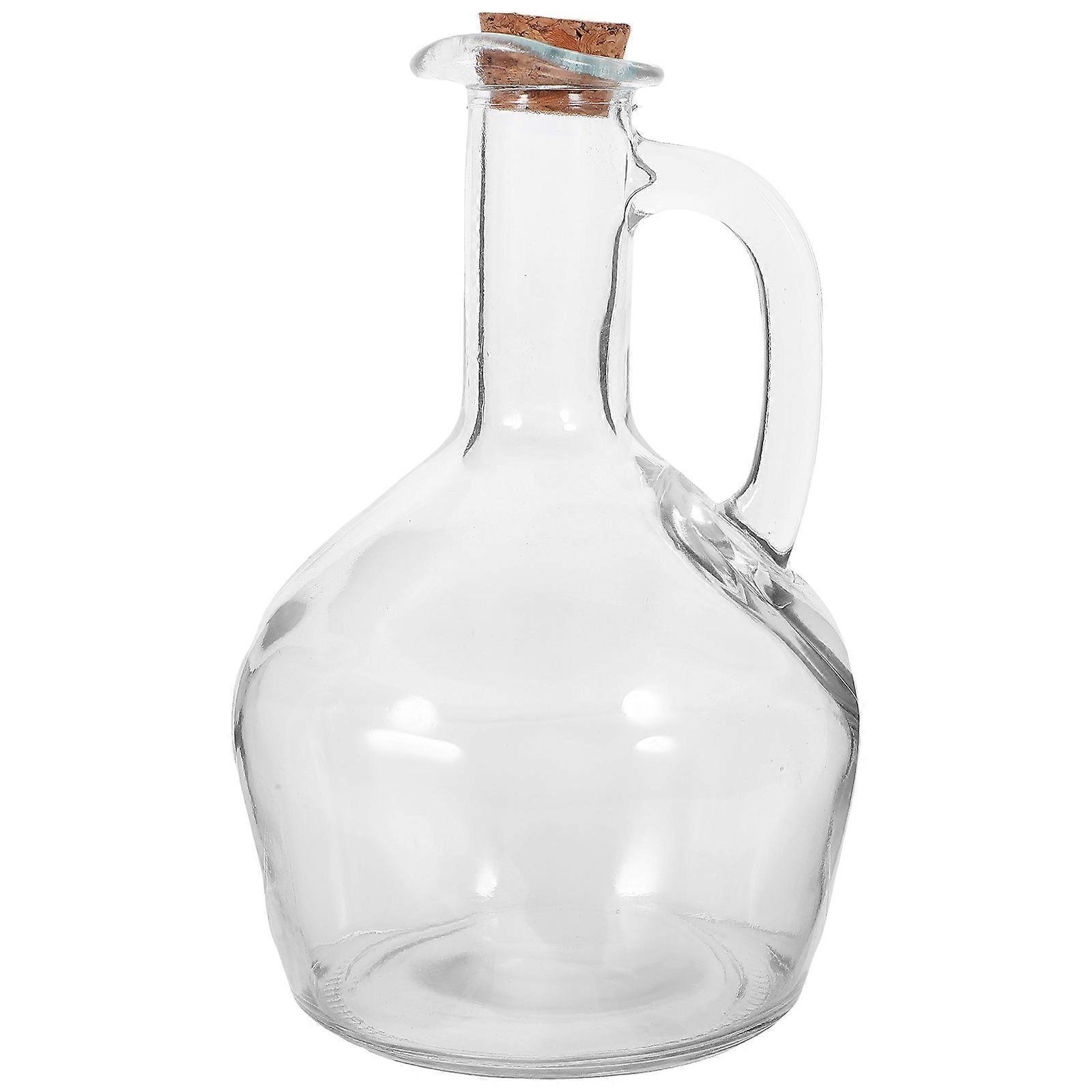 Vinegar Dispenser Jar With Handle Design For Use Transparent Glass Storage 1Pack