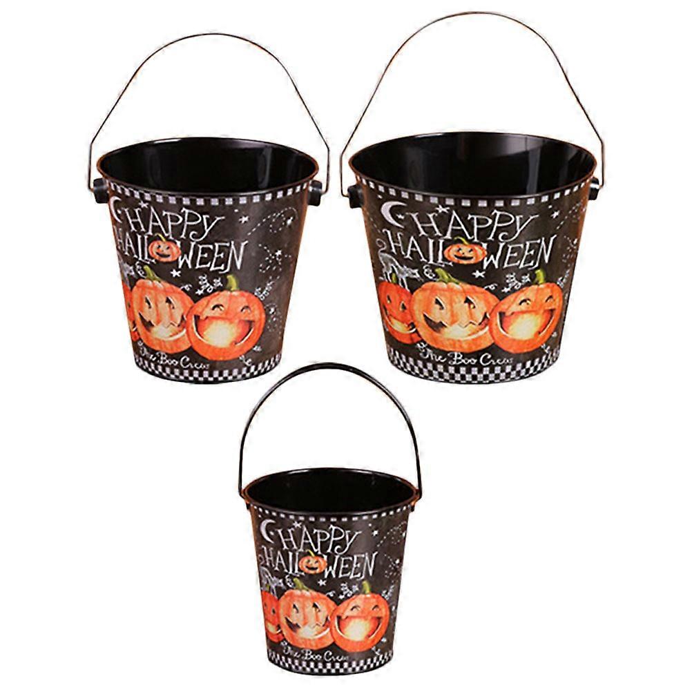 Halloween Tinplate Bucket Candy Basket for Storage Use 12Pcs