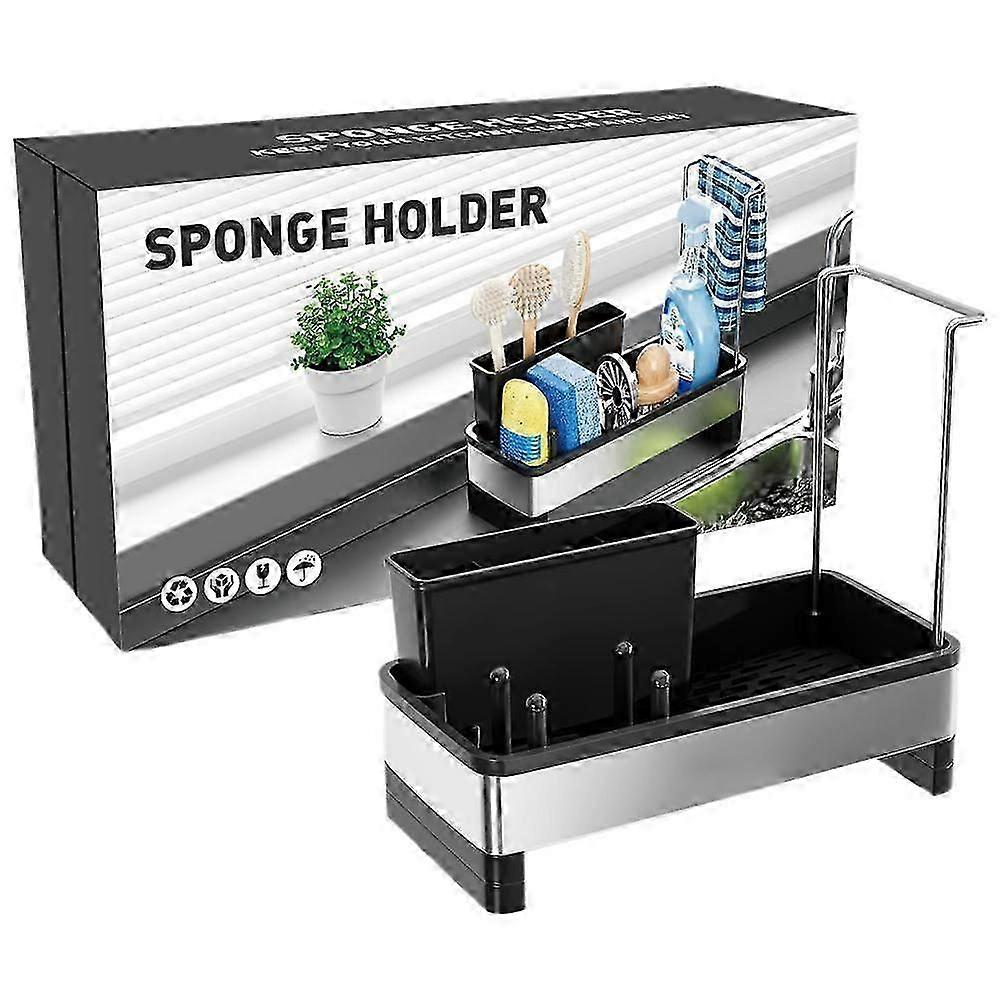 Sponge Holder For Kitchen Sink, Rustproof Stainless Steel Sink Caddy