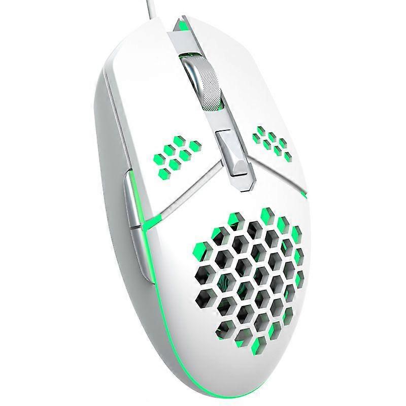 Wired Gaming Mouse with Backlight for Laptops (White)
