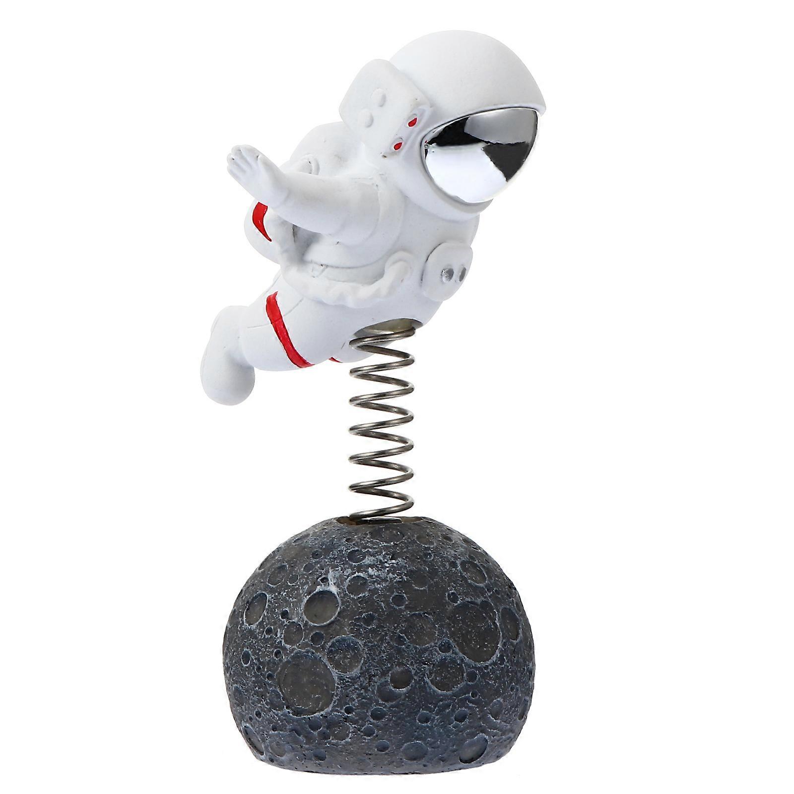 Silver Resin Astronaut Desktop Ornament for Home and Office 3Pcs