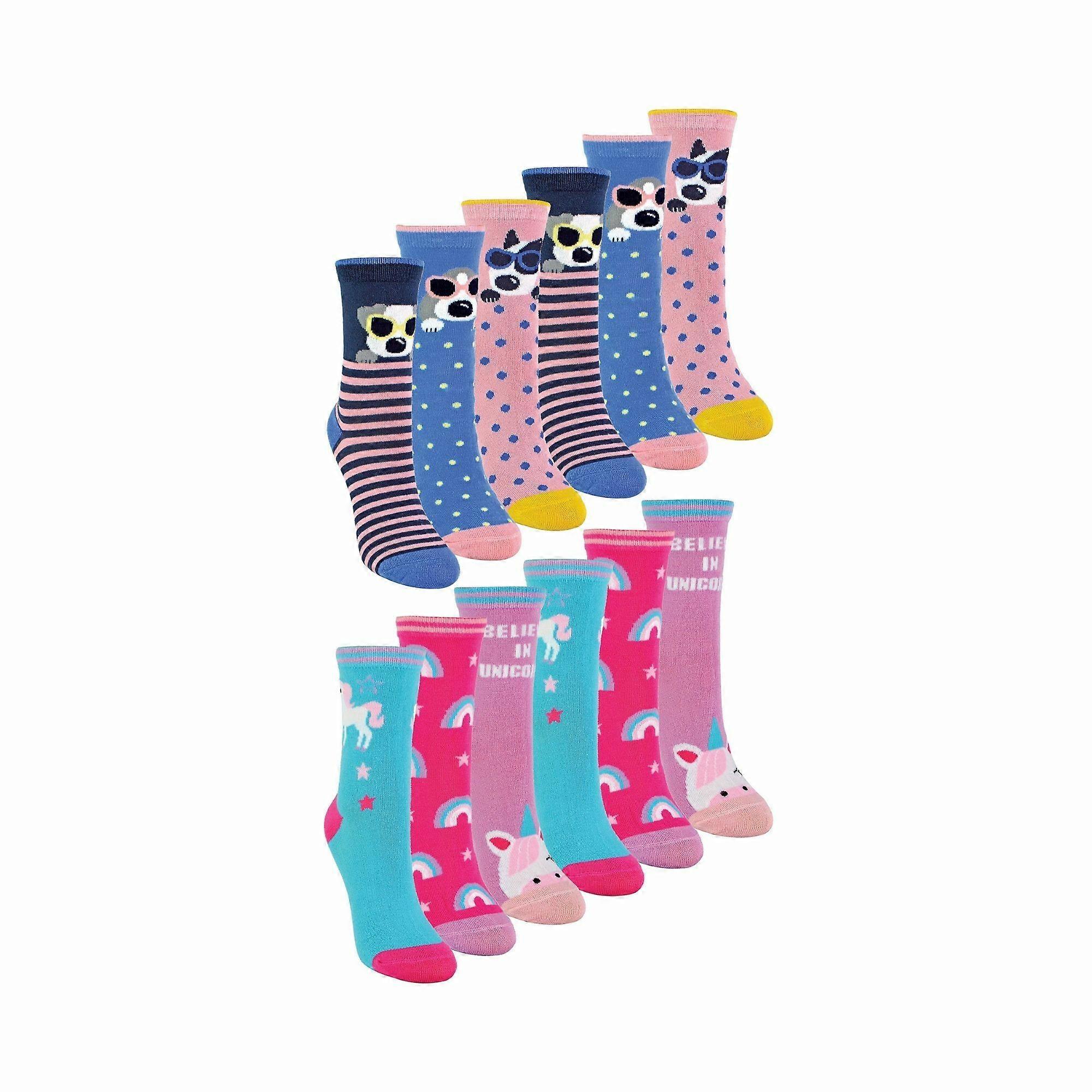 Sock Snob - 12 Pairs Kids Novelty Bamboo Trainer Socks