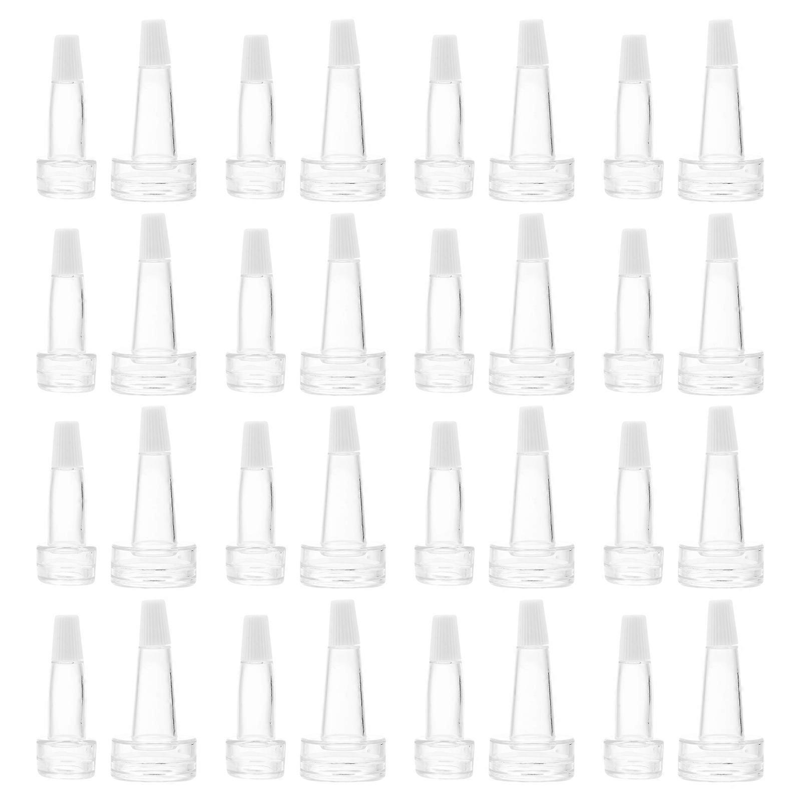 Vial Bottle Caps Transparent Plastic Caps for Sealing 300Pcs