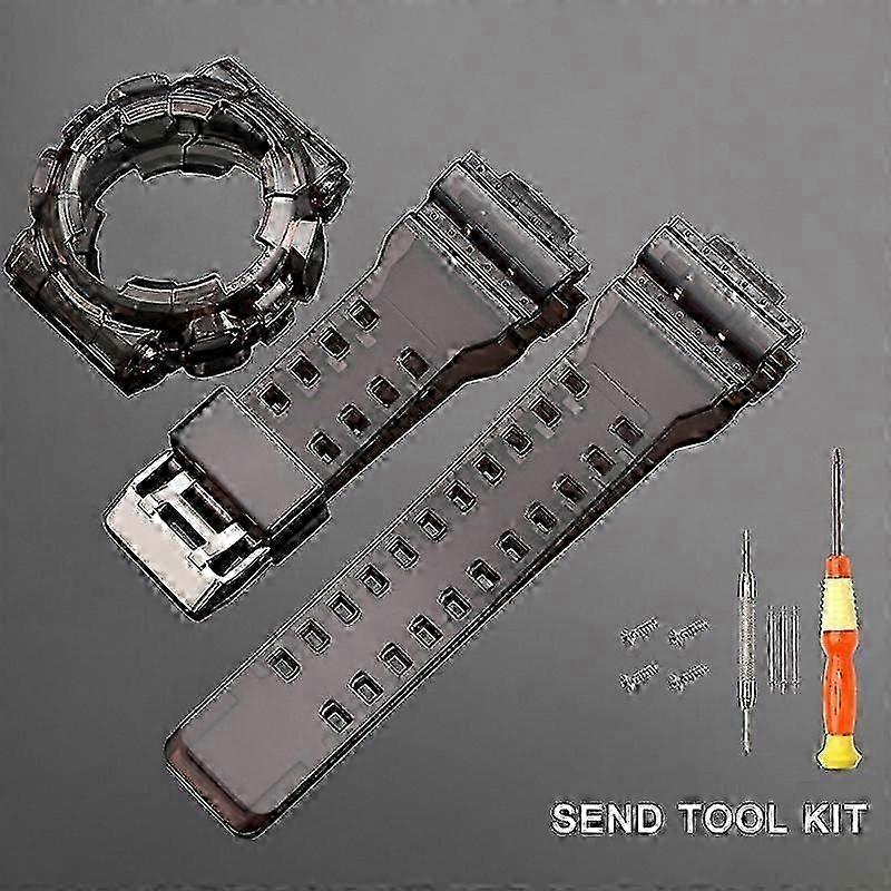 Compatible Watch Band and Bezel for G-Shock GA-100 Series Strap Shell Replacement