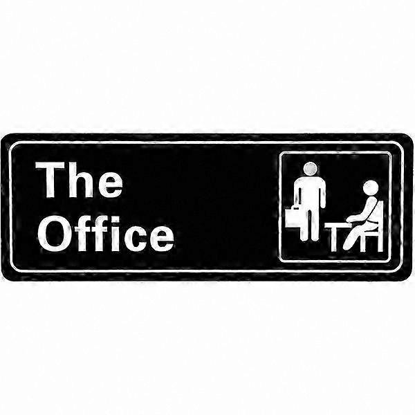 Acrylic Office Door Sign with Self-adhesive Backing, Easy to Install, 3.2" x 9" x 0.2", Black and White Design