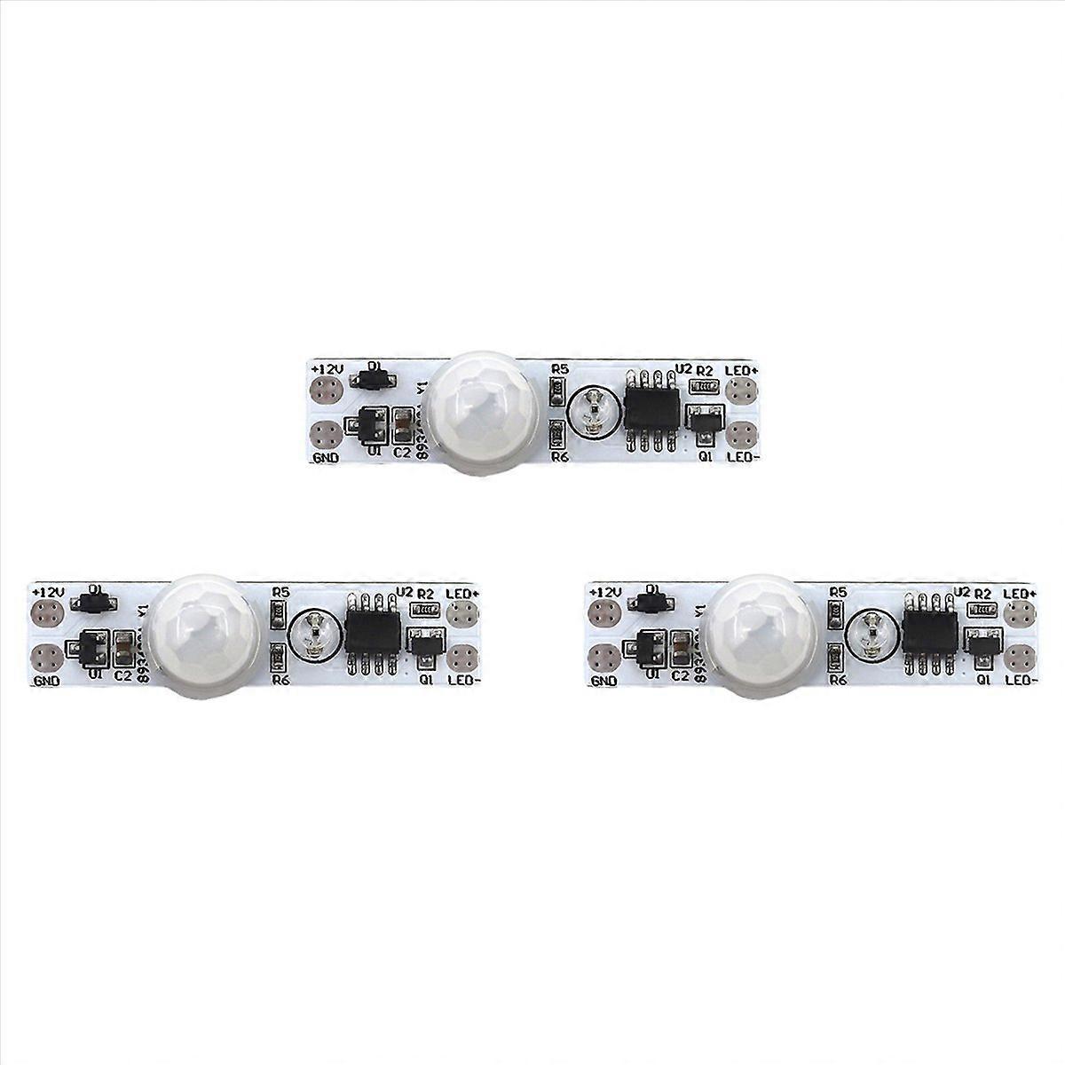3X DC 5-24V 12V PIR Motion Sensor Switch Module Human Movement Sensor Detector Controller Switch Mod